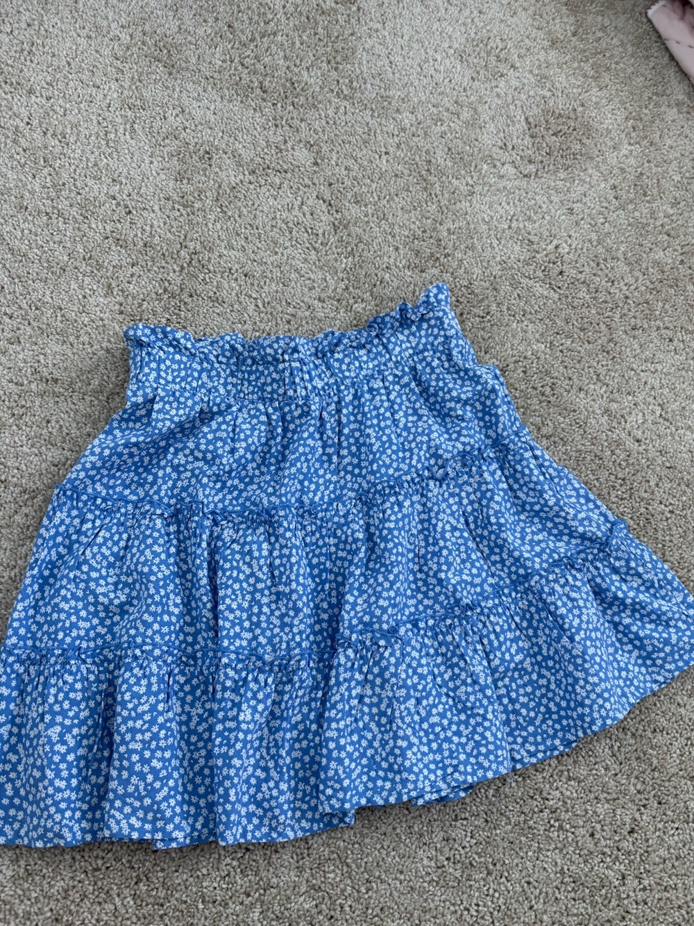 Blue Floral Skirt -